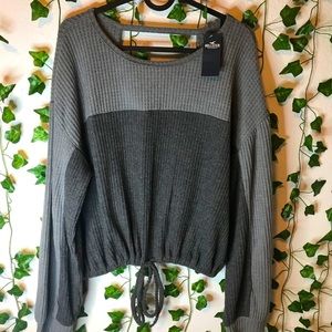 Hollister Tops|Open-back Boyfriend Waffle T-shirt